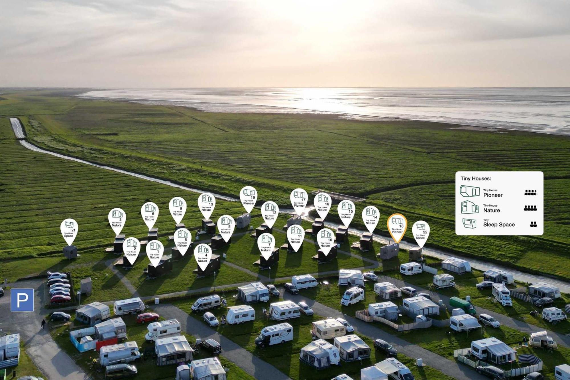 Tiny House Pioneer 18 Zur Meerseite - Green Tiny Village Harlesiel 卡罗利嫩西尔 外观 照片